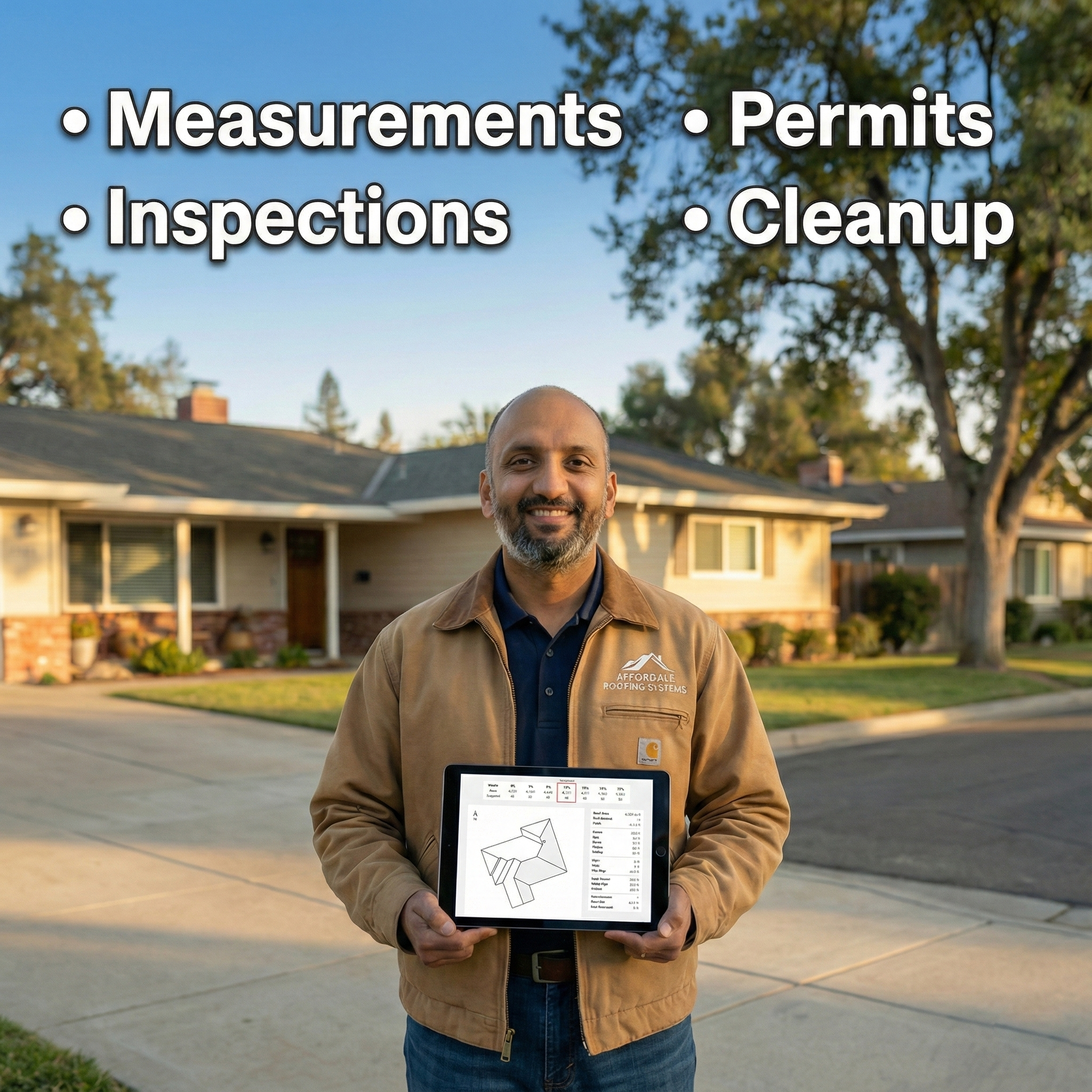 ARS owner with measurement tools handling permits and inspections